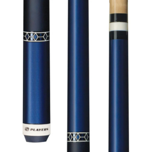 Players Brilliant Blue Gloss Wrapless Cue - Korvel