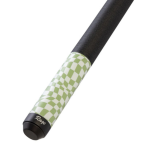 Vibrant Lime Green Checker Flag Billiard Cue Stick - Korvel