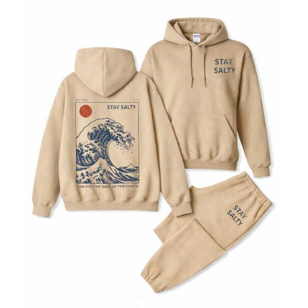 Stay Salty Printed Sweat Set