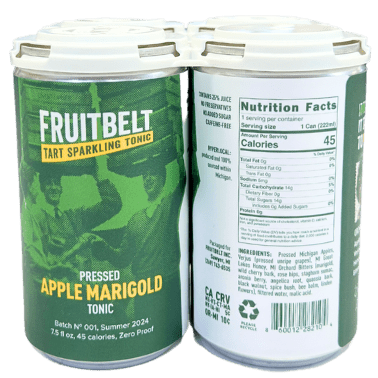 Apple Marigold Sparkling Tonic - Refreshing 4-Pack - Korvel