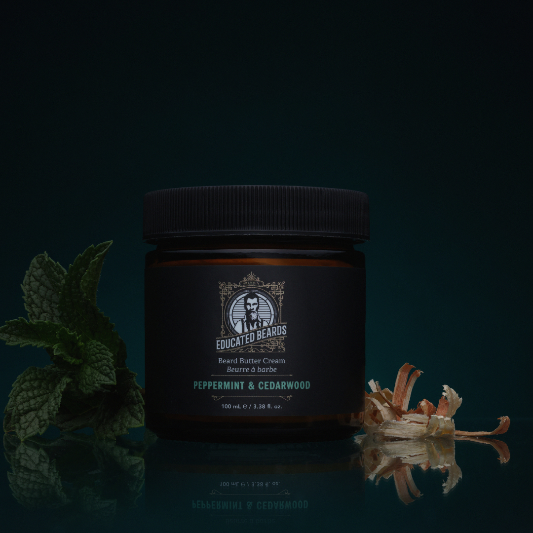 Crème à barbe Educated Beards à la menthe poivrée et au cèdre 100ml