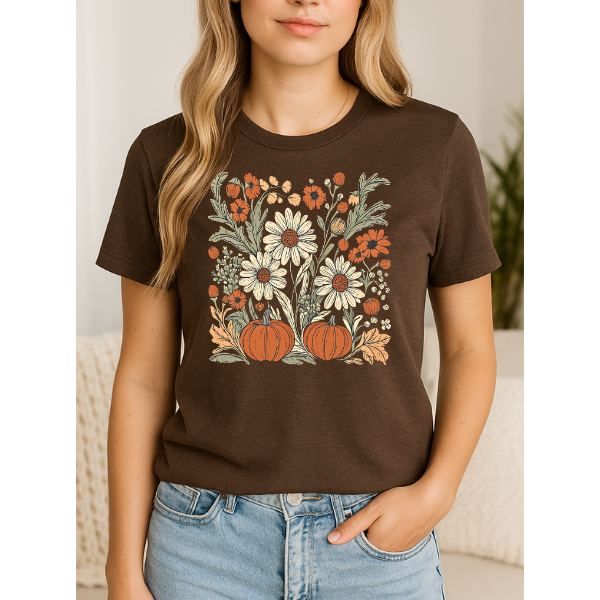 Floral Pumpkin Graphic Tee