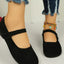 Soft Work High Heel Black Cloth Shoes