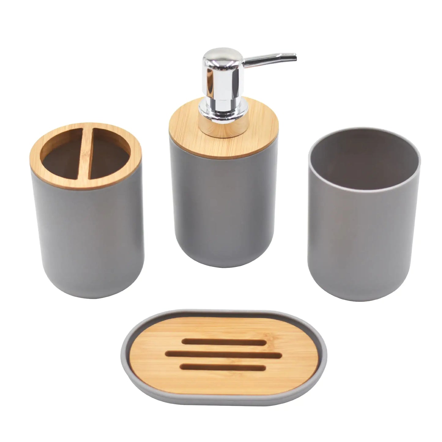 Juego de baño de bambú de lujo ligero