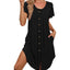 Bestshow Women's Short Sleeve Nightgown with Pockets
