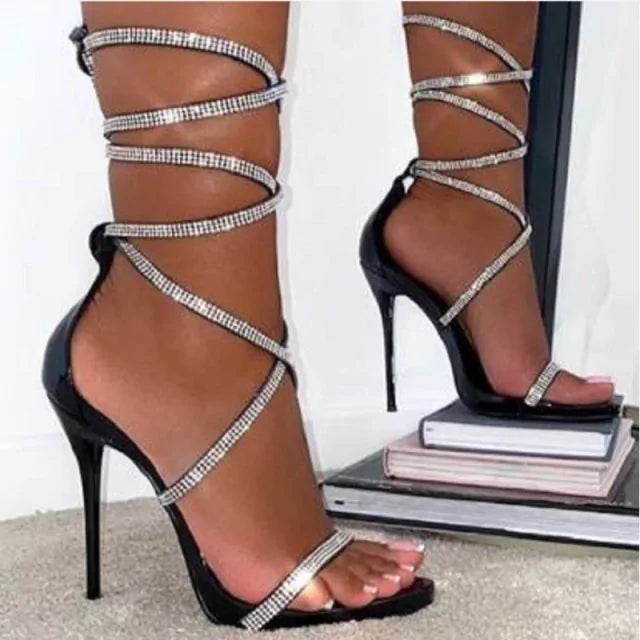Sandalias Gladiadoras de Tacón Elegantes
