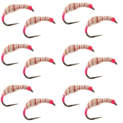 Premium Utah Killer Bug Tenkara Flies - Size 12 (12 Pack) - Korvel