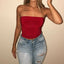 Stylish Exposed Belly Button Wrap Tank Top