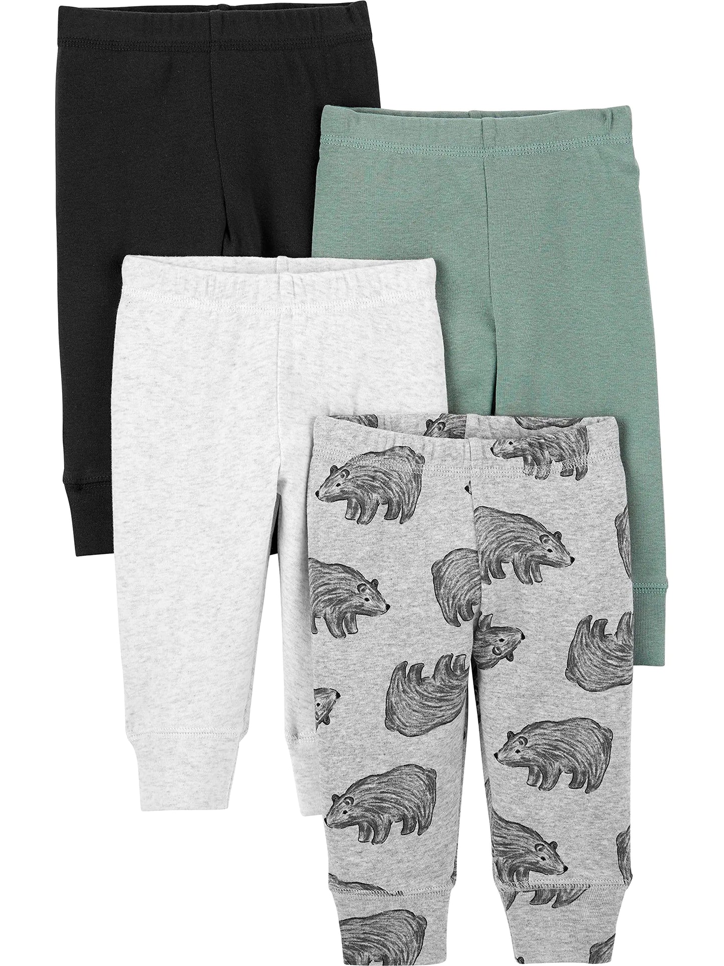 Simple Joys by Carter's Unisex Babies' Cotton Pants, Pack of 4