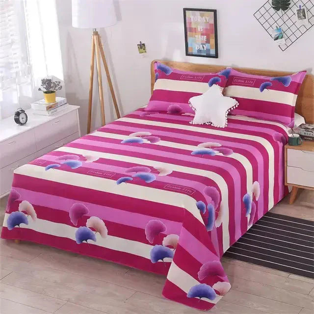 Premium Cotton Fitted Bed Sheet and Pillowcase Set