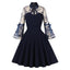 Robe de fête rétro en maille brodée élégante des années 1950