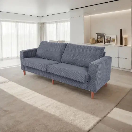 Sofá de Lino Gris Elegante