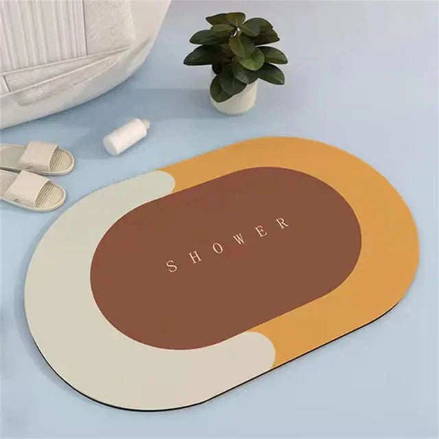 Quick Drying Bathroom Mat - Stylish & Absorbent