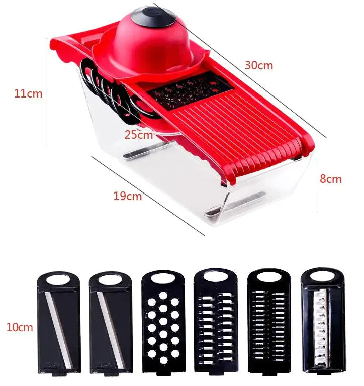 Multifunction Kitchen Slicer with 6 Interchangeable Blades