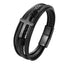 Pulsera de Acero Inoxidable de Diseño de Cruz Multicolor de Lujo para Hombres