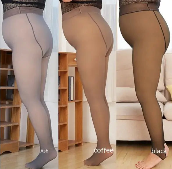 Pantalones de Medias Transparentes de Cintura Alta