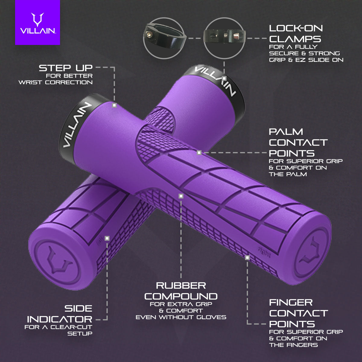 Villain - Arrest 1st Offense - MTB Grips - Korvel