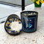 Virgo Crystal Infused Candle with Citrine, Lapis Lazuli & Green Aventurine | 9oz Coconut-Soy Blend - Korvel