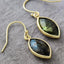 Geometrical Shape Natural Stone Dangle Earrings
