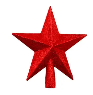 Estrella de Navidad en Polvo Dorado Elegante para la Parte Superior del Árbol