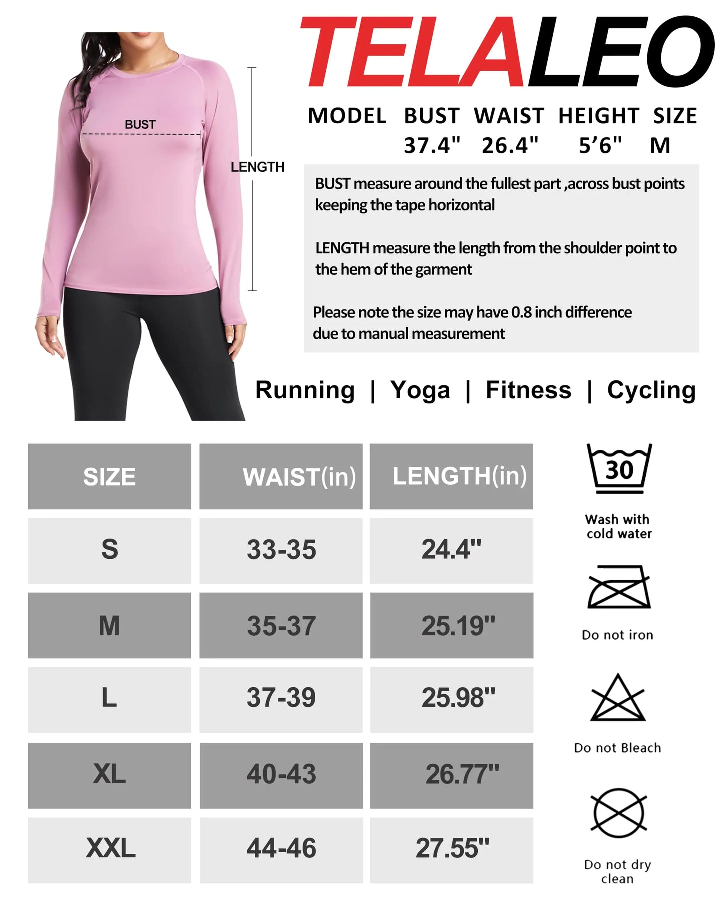 Camisa de Compresión para Mujer TELALEO Pack de 4 - Tops Deportivos de Manga Larga