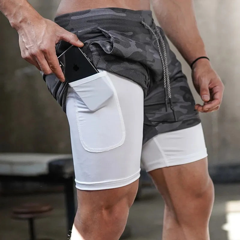 Shorts de Correr Camuflados para Hombre - Ropa Deportiva Elegante