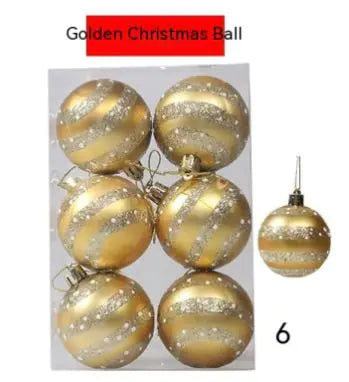 Vibrant Glitter Christmas Balls - Set of 6