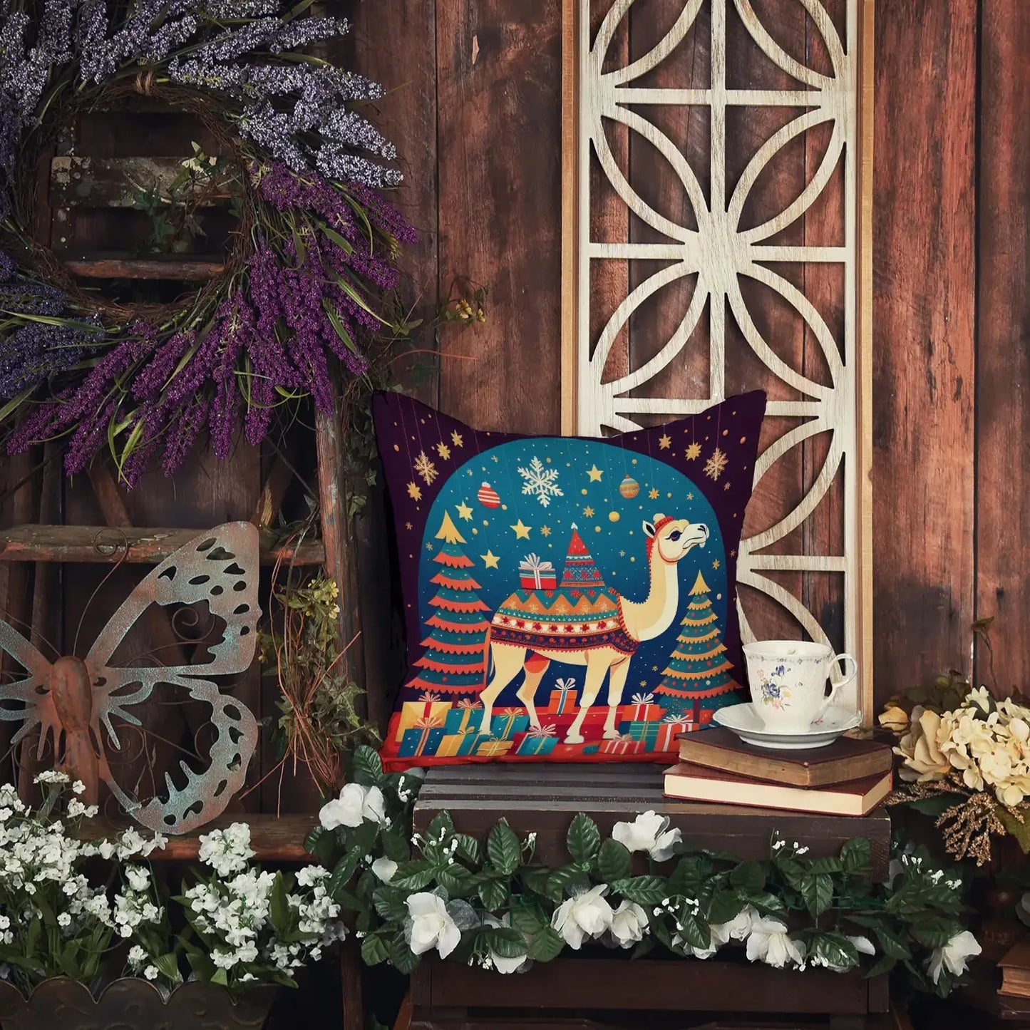 Coussin de Noël Camel