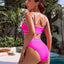 BMJL Women's High Waisted Color Block Bikini Set