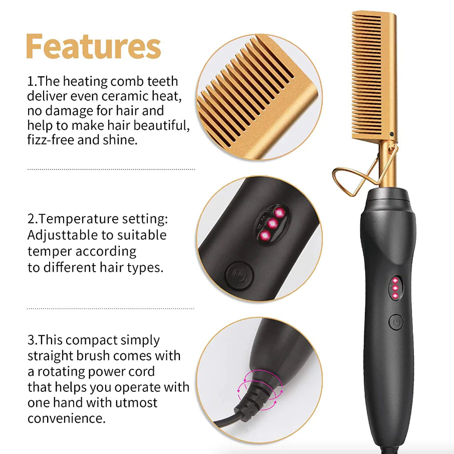 Pro Electric Beard Straightening Comb