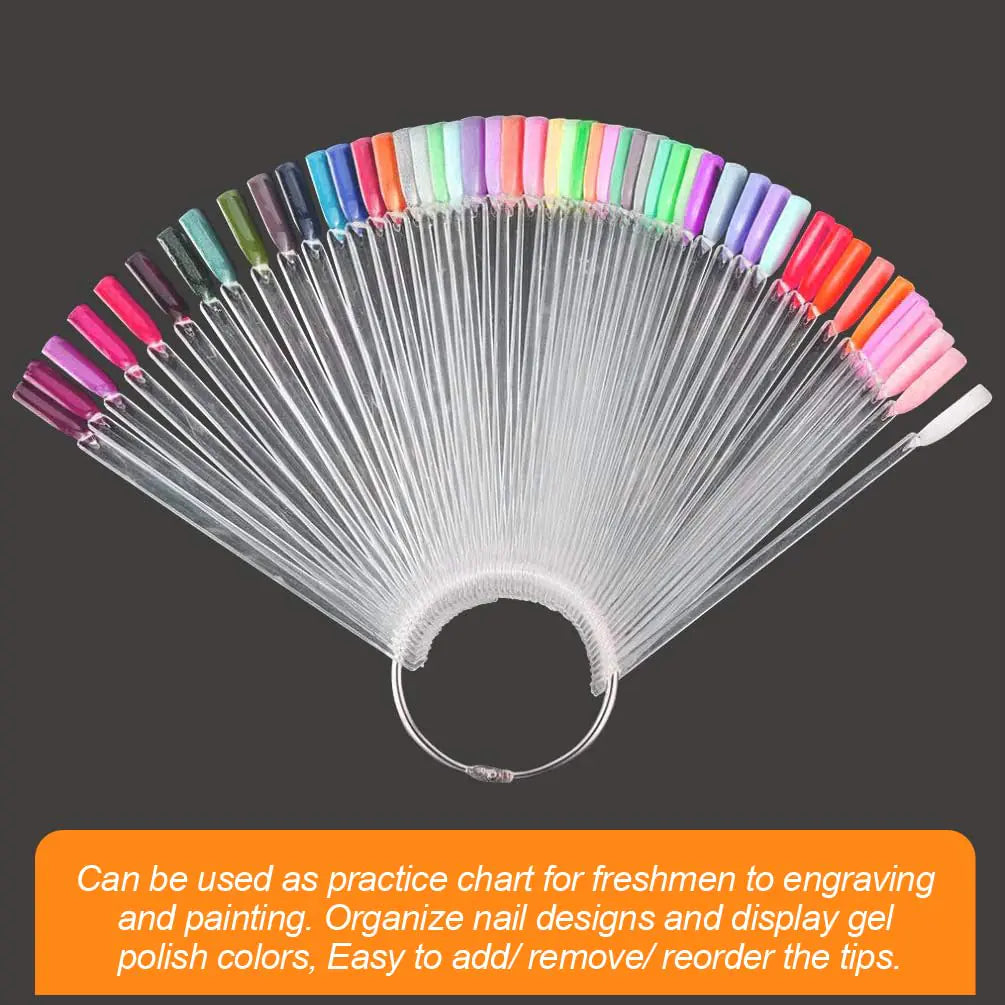 JASSINS 150 Pcs Bâtons d'Échantillon de Vernis à Ongles - Conseils de Présentation Clairs
