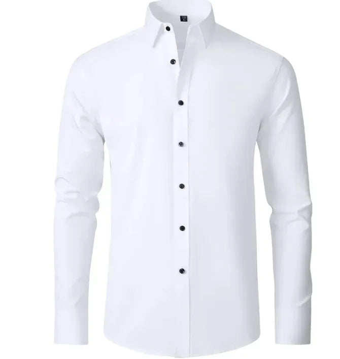Camisa de Negocios Elástica Sin Arrugas para Hombre