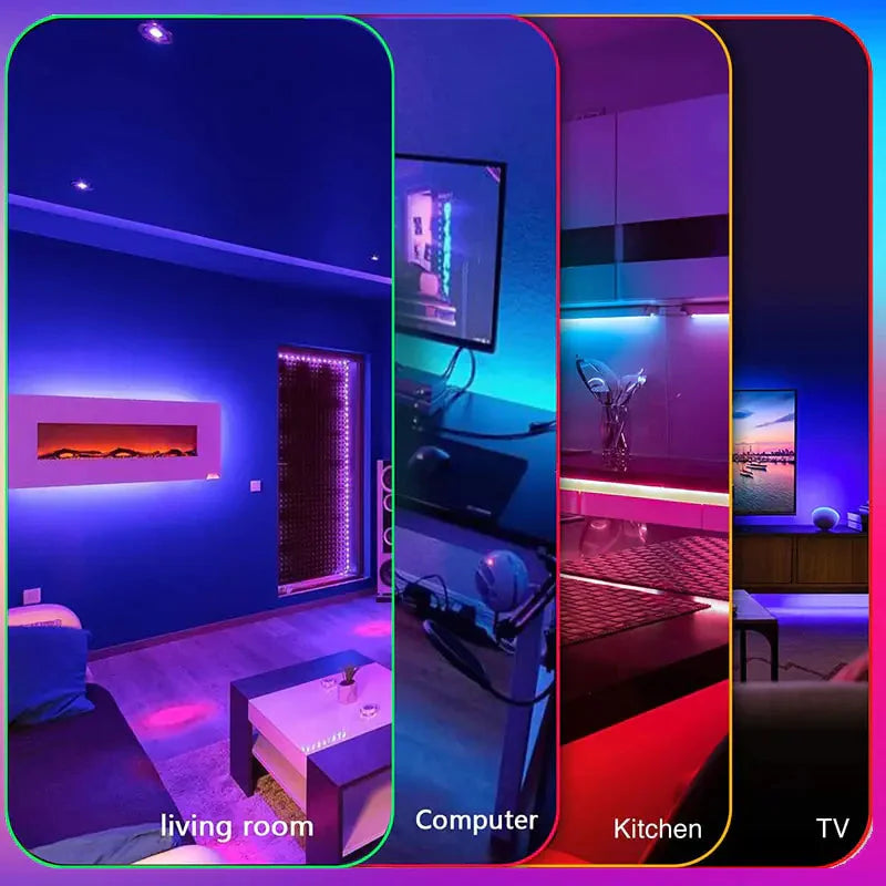 Barre lumineuse néon LED RGB avec WiFi et contrôle vocal