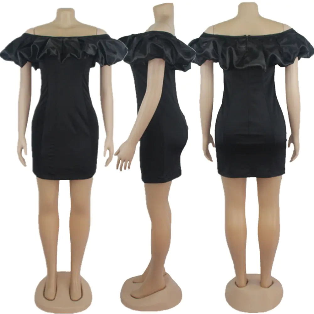 ZL1922 Women's Bubble Collar Dress