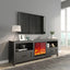 Soporte de TV negro premium de 70.08 pulgadas con almacenamiento para sala de estar