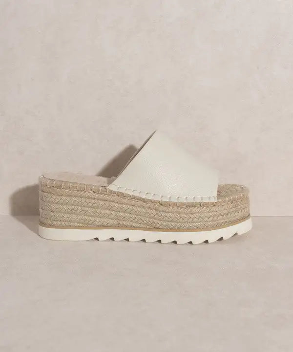 Espadrille Platform Slide - Chic Comfort Sandals