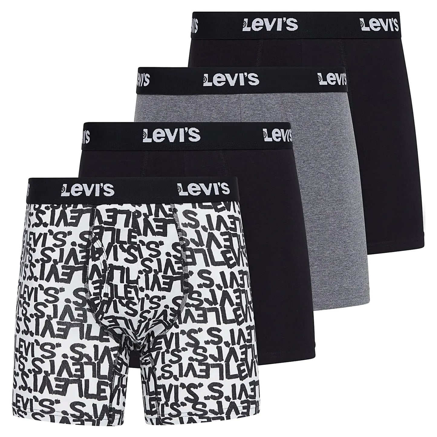 Pack de 4 bóxers para hombre de Levi's - Ropa interior elástica y transpirable