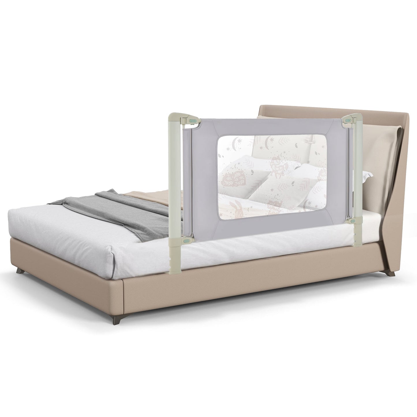 Barandilla de Cama Elevadora Vertical para Niños Pequeños con Doble Bloqueo - 59 Pulgadas