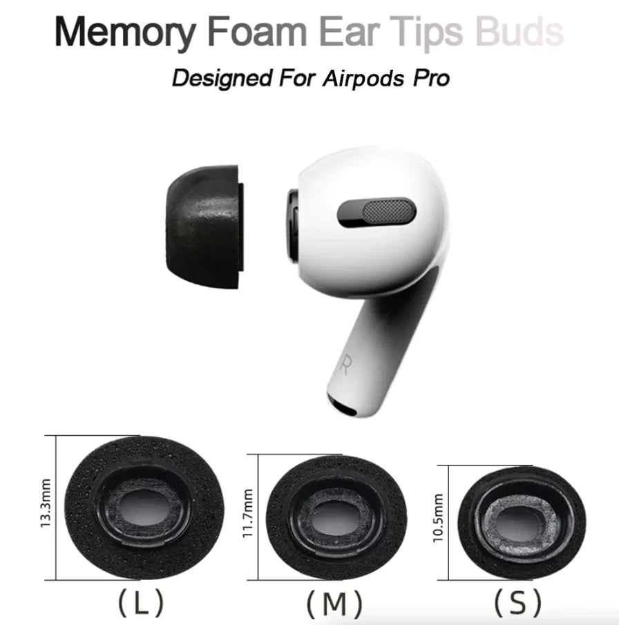 Embouts en mousse à mémoire de forme premium pour Apple AirPods Pro - 3 paires