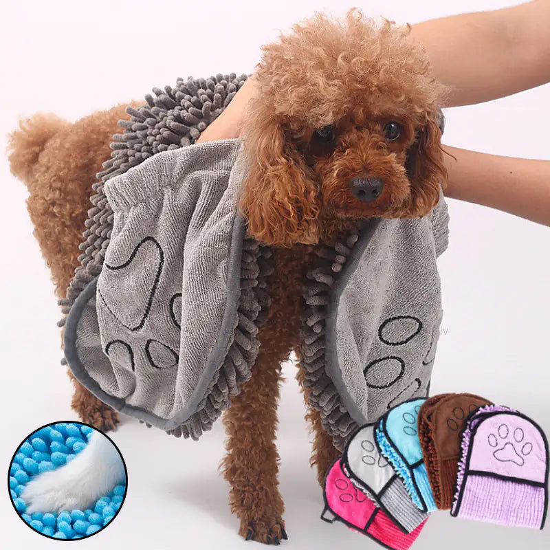 Chenille Super Absorbent Pet Towels
