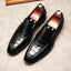 Mocasines de Cuero con Estampado de Cocodrilo Elegantes para Hombres