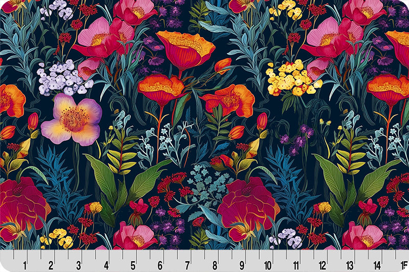 Tissus Cuddle de Jardin Secret avec Fleurs Murmurantes Vibrantes par Yard