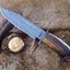 Custom Handcrafted Vintage Bowie Knife - Damascus Steel Blade & Stag Horn Handle - 14" - Korvel
