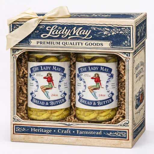 Cornichons sucrés et salés Lady May – Pack de 2 (bocaux de 24 oz)