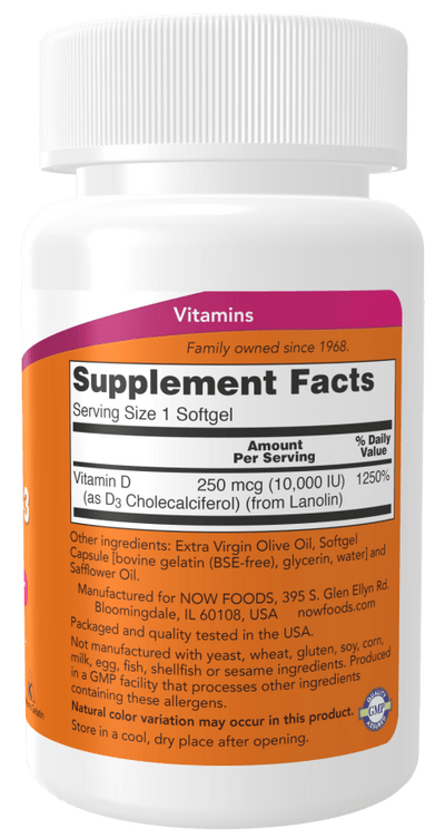 High Potency Vitamin D-3 10,000 IU Softgels for Optimal Health - Korvel