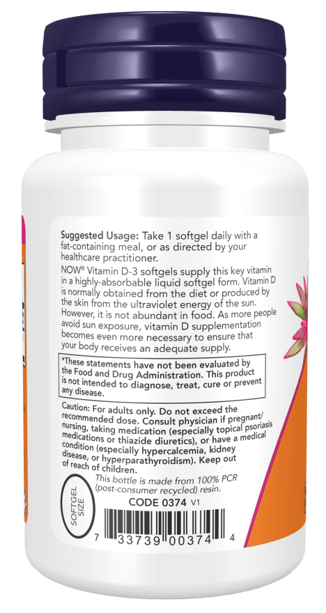 Premium Vitamin D-3 5,000 IU Softgels