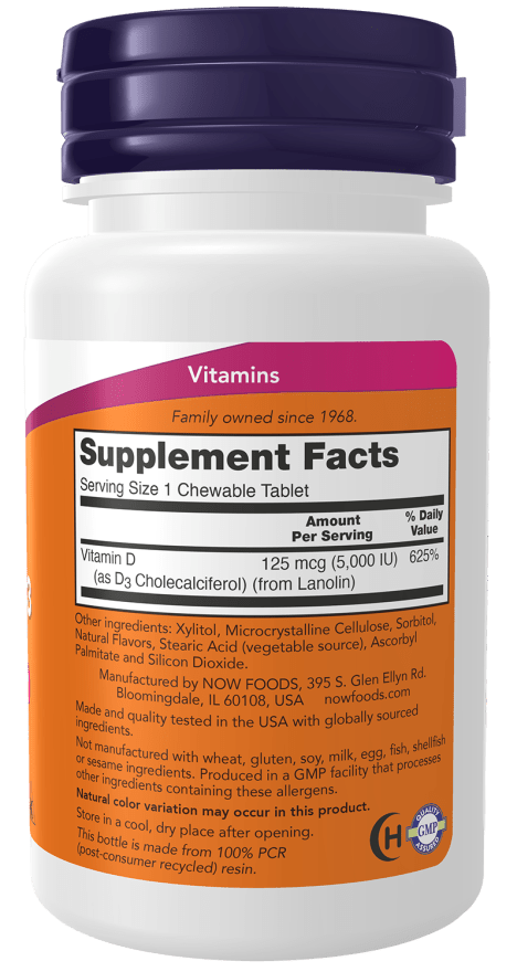 Suplemento de Vitamina D-3 Premium 5,000 IU