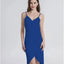 Robe de Plage à Bretelles Croisées de Couleur Unie