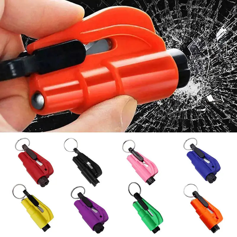 Marteau de sécurité pour voiture avec porte-clés - Outil d'urgence essentiel