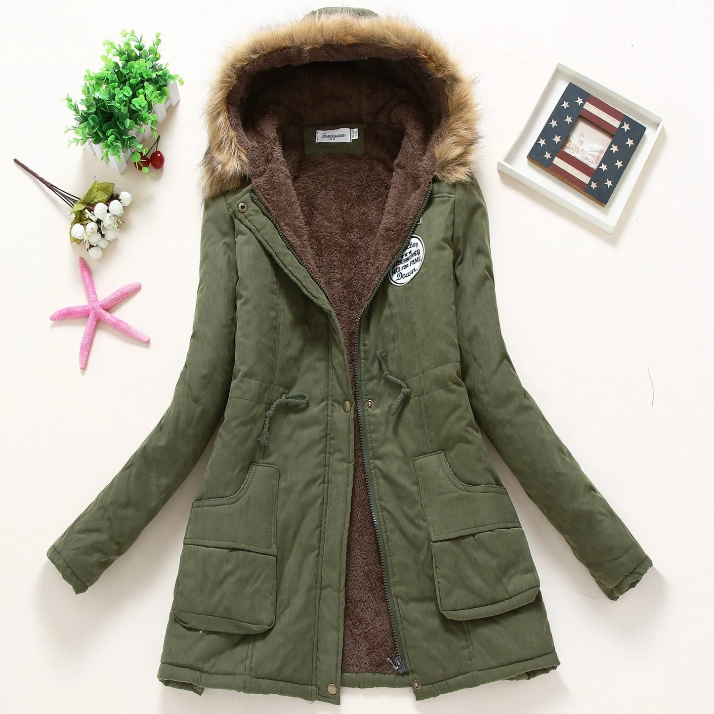 Abrigo de Invierno Estilo Preppy para Mujer